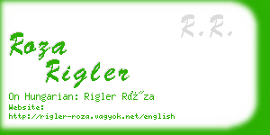 roza rigler business card